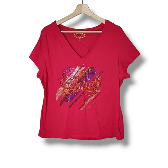 COOGI Y2K Graphic Tee 2X Women’s Beaded Logo Hip Hop Vintage - Picture 1 of 7